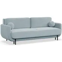 Selsey Ovals - Canapé-lit 3 places en velours, bleu clair