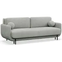 Selsey Ovals – Canapé-lit 3 places en tissu structuré, gris clair