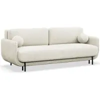 Selsey Ovals – Canapé-lit 3 places en tissu structuré, crème