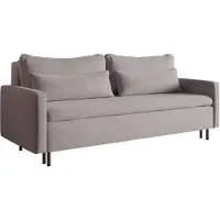 Selsey Umpro – Canapé 3 places avec fonction couchage et coffre de rangement, chenille, gris-brun