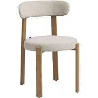 Selsey Afinatte – Chaise de salle à manger avec revêtement en bouclé, beige