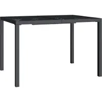 Syfax Table de jardin anthracite 110x80x72 cm acier