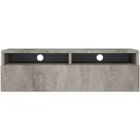 Selsey Rednaw - Buffet TV avec tiroir, imitation béton, 100 cm