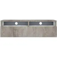 Selsey Rednaw - Armoire TV avec tiroir, aspect béton avec LED, 100 cm