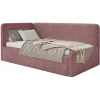 Selsey Fanko – Lit junior 90x200 cm avec tête de lit à gauche, peluche, rose