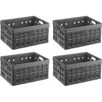 Sunware Sonnenwaren caisse pliante carrée anthracite 32 litres - 49 x 36 x H24,5 cm - set de 4 pièces