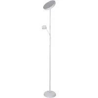 Naeve Lampe sur pied LED "ROMIS" avec bras de lecture, couleur blanche