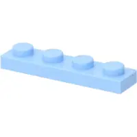 LEGO : 50 pièces Platte 1x4 en bleu profond