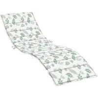 vidaXL Coussin De Chaise Longue Motif De Feuilles Tissu Oxford