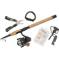 Abu Garcia Diplomat Wilderness Survival Tele Spinning Combo Argenté 2.13 m / 2-10 g
