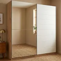 Dmora Valsinni - Grande Garde-Robe, 217x210h cm Blanc, Porte-manteaux