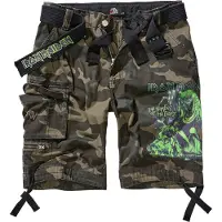 Brandit Pantalon cargo 'Iron Maiden The Number of The Beast' brun foncé / kaki / vert clair