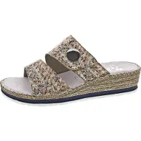 Rieker Chaussons d'intérieur pour femmes, modèle pantoufle, couleur beige, pour un usage quotidien