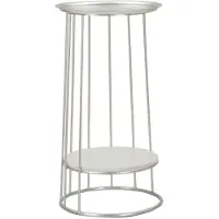 Mauro Ferretti Table d'appoint Ø 40x76 cm argenté