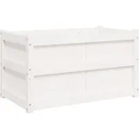 vidaXL Jardinière blanc 90x50x50 cm bois de pin massif