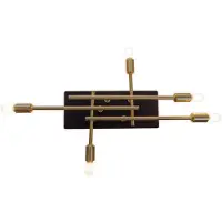 Näve LED Deckenleuchte Ancona Gold/Schwarz max. 5x40W G9 indirekte Beleuchtung ohne Leuchtmittel