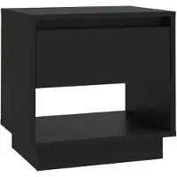 vidaXL Table de chevet Noir 45x34x44 cm bois d'ingénierie