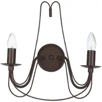 Näve Appliques murales - Applique murale classique "Spider", lampe murale de style rustique, en métal de couleur marron, hauteur de 41 cm, dimensions 22 x 36 cm, culot E14