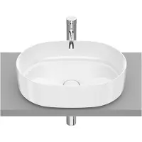 Roca Lavabo rond Inspira – 500 x 370 mm – Octogonal – Blanc (370 mm, 500 mm)