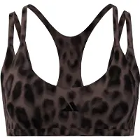 Adidas Optime Leopard Strappy Low Impact Sports Bra Marron L Femme