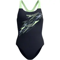 Speedo Medley Logo Medalist Swimsuit Noir UK 34 Femme