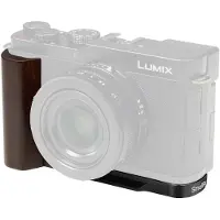 SmallRig Plaque de montage en L 5942 avec poignée en bois pour Panasonic LUMIX L10, noire