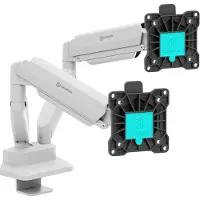 ONKRON G160-BW Support de table pour écran plat 81,3 cm (32 ) Table/banc Blanc Noir (Tables, 32", 22.10 kg), Support de moniteur, Blanc, Noir
