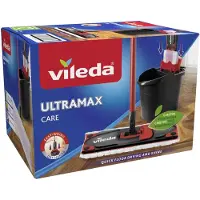 Vileda Ultramax Care Sensitive Komplett Set, Ustensiles de nettoyage, Rouge, Noir