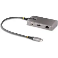 StarTech.com .com Adaptateur USB-C Multiport, HDMI 4K 60Hz, HDR - Hub USB 3.0 2 ports 5Gbps, 100W Power Delivery Pass-Through, GbE, USB Type-C Mini Station d'Accueil, Windows/macOS/ChromeOS