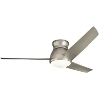 Casa Padrino Luxe Ventilateur de plafond Argent 152 x H. 29 cm - Ventilateur moderne à intensité variable avec éclairage LED et télécommande - Accessoires de luxe