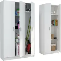 Dmora Melegari - Armoire Multi-usage, 168x180 cm blanc, modulable