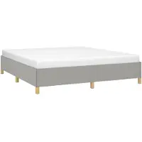 vidaXL Cadre de lit sans matelas gris clair 180x200 cm Tissu