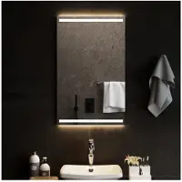 vidaXL Miroir de salle de bain LED 50x80 cm