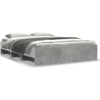 vidaXL Cadre de lit sans matelas gris béton 160x200 cm Bois composite