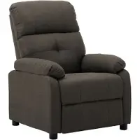 vidaXL Fauteuil relax Taupe Tissu