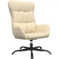 vidaXL Fauteuil relax Tissu Crème