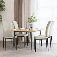 The Living Store Chaises de salle à manger 4 pcs. Velours crème