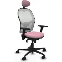 Piqueras Y Crespo Chaise de bureau avec appuie-tête 3D036N1 Rosa
