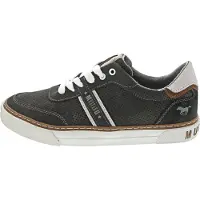 Mustang : Chaussures pour hommes, lacets, baskets, couleur grise, style décontracté