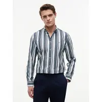 Tommy Hilfiger Chemise 'Regular Fit Multicolour Stripe' émeraude / menthe / blanc