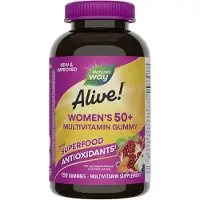 Nature'S Way , Alive! Multivitamine Gummies Femmes 50+, Baies Mixtes, 150 Gommes