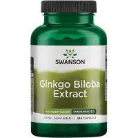Swanson Health Extrait de Ginkgo Biloba 60 mg 240 Capsules Health Products