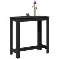 vidaXL Table de bar noire 102x50x103,5 cm Bois composite