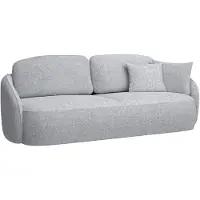 Selsey Savoy - Canapé 3 places avec fonction sommeil et coffre de lit, gris clair