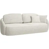Selsey Savoy - Canapé 3 places avec fonction sommeil et coffre de lit, blanc crème
