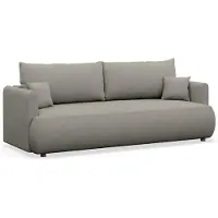 Selsey Ovo Mini - Canapé-lit 3 places avec coffre de lit, chenille Easy-Clean, gris clair