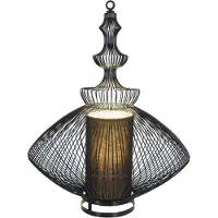 Näve Lampes de table - Lampe sur socle "YOUNG LIVING", lampe de table en métal noir, hauteur 77 cm, diamètre 55 cm, culot E27 – Interrupteur basculant
