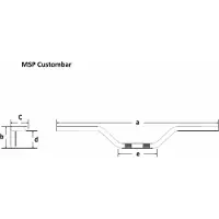 Fehling Custom-Bar haut 850 mm noir