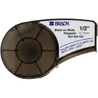 Brady M21-500-423 ruban polyester 12,7 mm x 6,40 m (d'origine) - noir sur blanc
