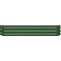 vidaXL Lit surélevé de jardin Acier galvanisé 224x40x36 cm Vert